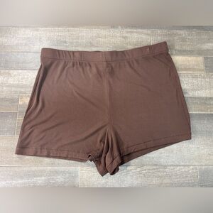Skims Pull on Drawstring Brown Shorts